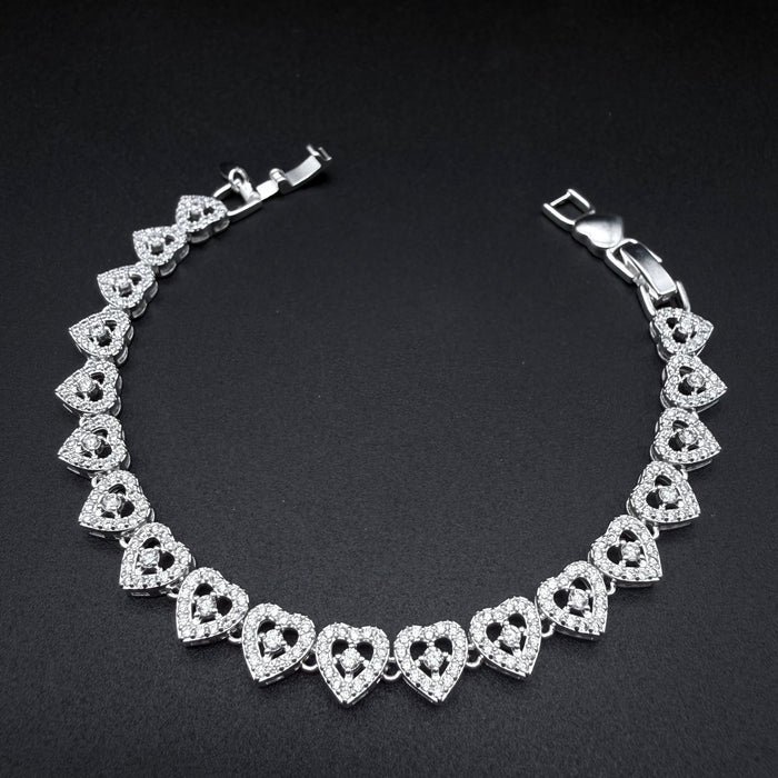 Pulsera Corazones de Luz Plata 925 – Silver Ice 01