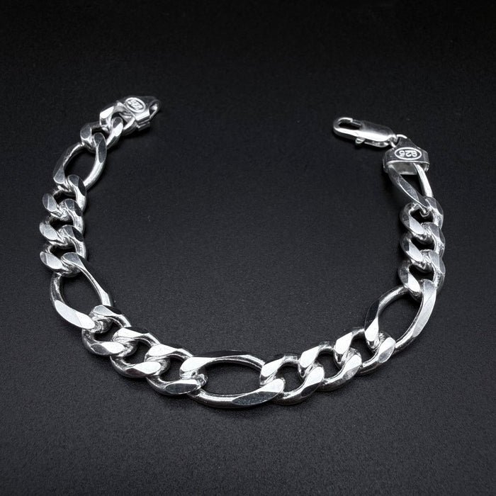 Pulsera Fígaro Plata 925 - 10 mm – Silver Ice 01