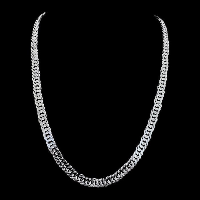 Cadena Triple Grumet 7mm – Silver Ice 01