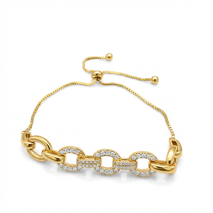 Pulsera Eslabones Oro – Silver Ice 01