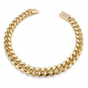 Pulsera Cubana Oro Goldfilled – 8 mm