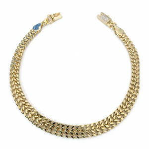 Pulsera Tejido Chino Oro Goldfilled – 6 mm