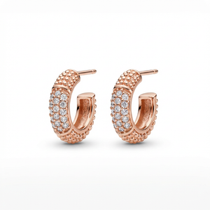 Aros Bubble Gold- Oro Goldfilled Rosa