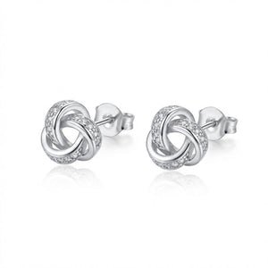 Aros Nudo Brillante - Plata 925