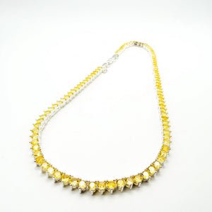 Collar Gotas de Luz circones amarillos Plata 925