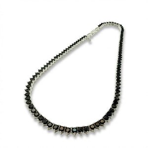 Collar Gotas de Luz circones negros Plata 925